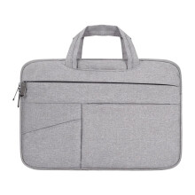 14-inch tablethoes met hoge capaciteit, draagbare waterdichte laptophoes voor het vervoeren van een 14-inch laptop, grijs