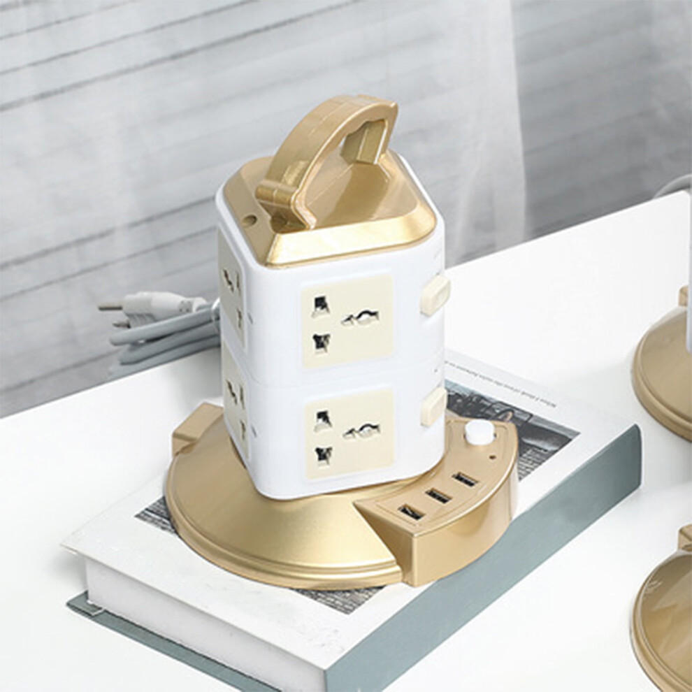 Kayannuo Power Strip Surge Protector With 3 Usb Ports & 8 Universal Sockets, 6.6Ft Cord, Vertical Charging Station 9464372812974