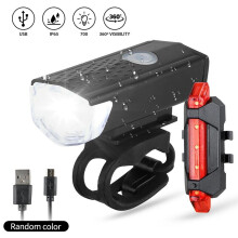 Cykellygte Forlygte Genopladelig Cykellanterne MTB Cykelforlygte Baglygte Cykel LED Lommelygte Cykeltilbehør