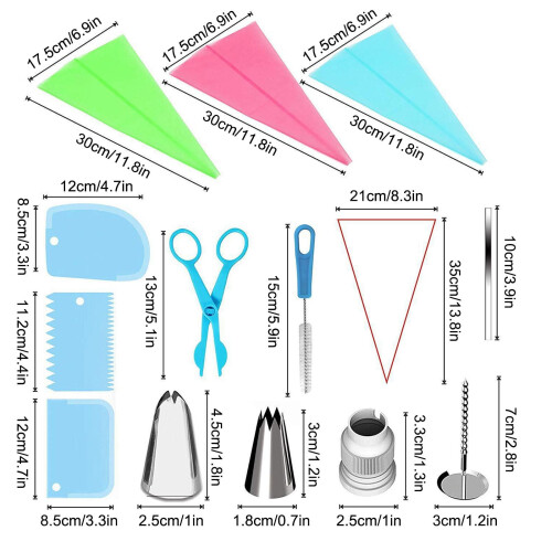 VBVC 83 Pcs Decorating Nozzles Set Home Baking Cake Making Tools Decorating Tips Set 2