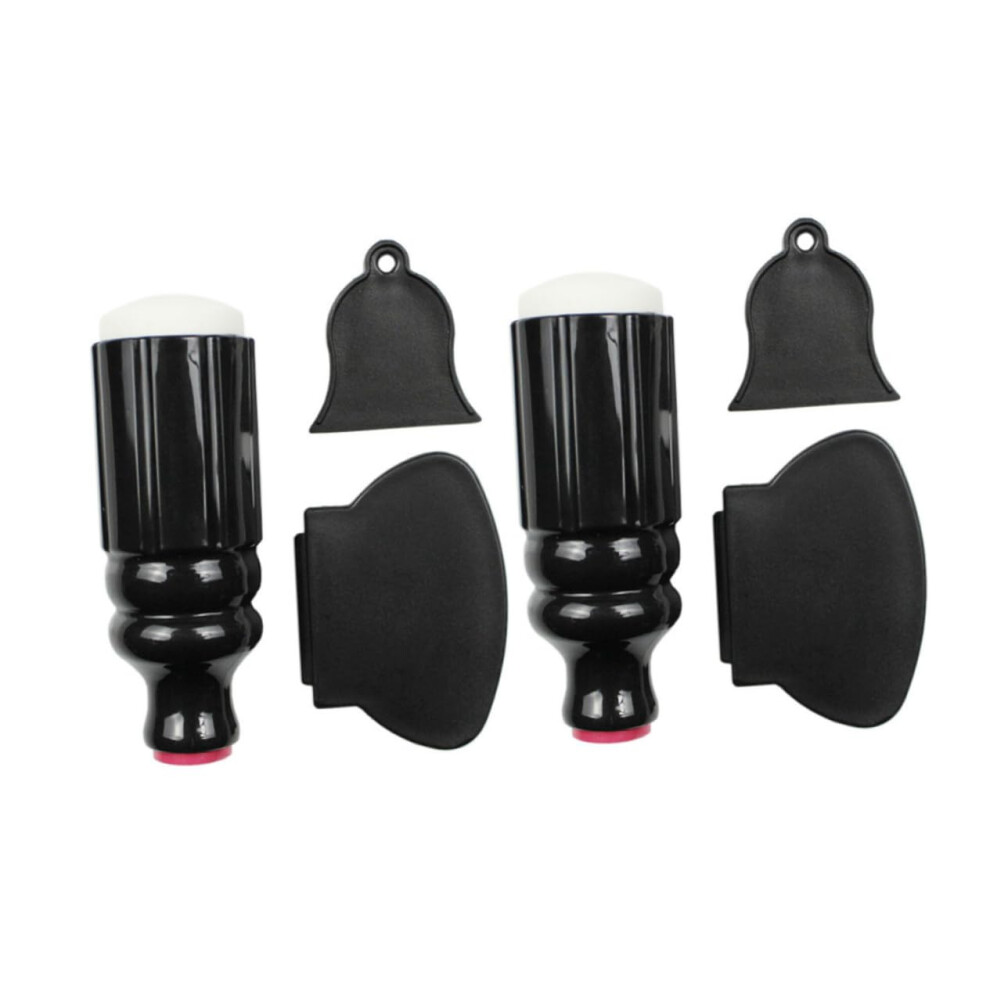 Nail Stamping Kit Double Head Silicone Stamper with Scraper Clear Transfer for DIY Nail Art
