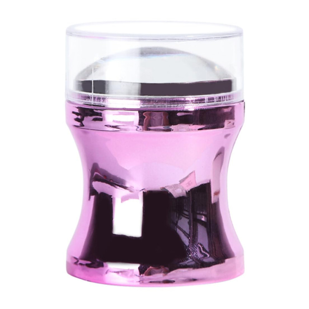 Clear Silicone Nail Art Stamper with Templates for Precise DIY Manicure Design
