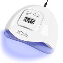 150W UV LED Nail Lamp with Smart Sensor and 4 Timer Settings for Fast Gel Polish Curing White