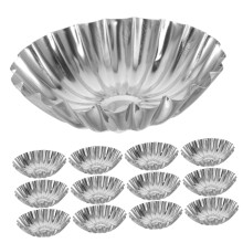 50PCS Stainless Steel Egg Tart Molds NonStick Muffin Pans Reusable Quick Heat Baking Tins