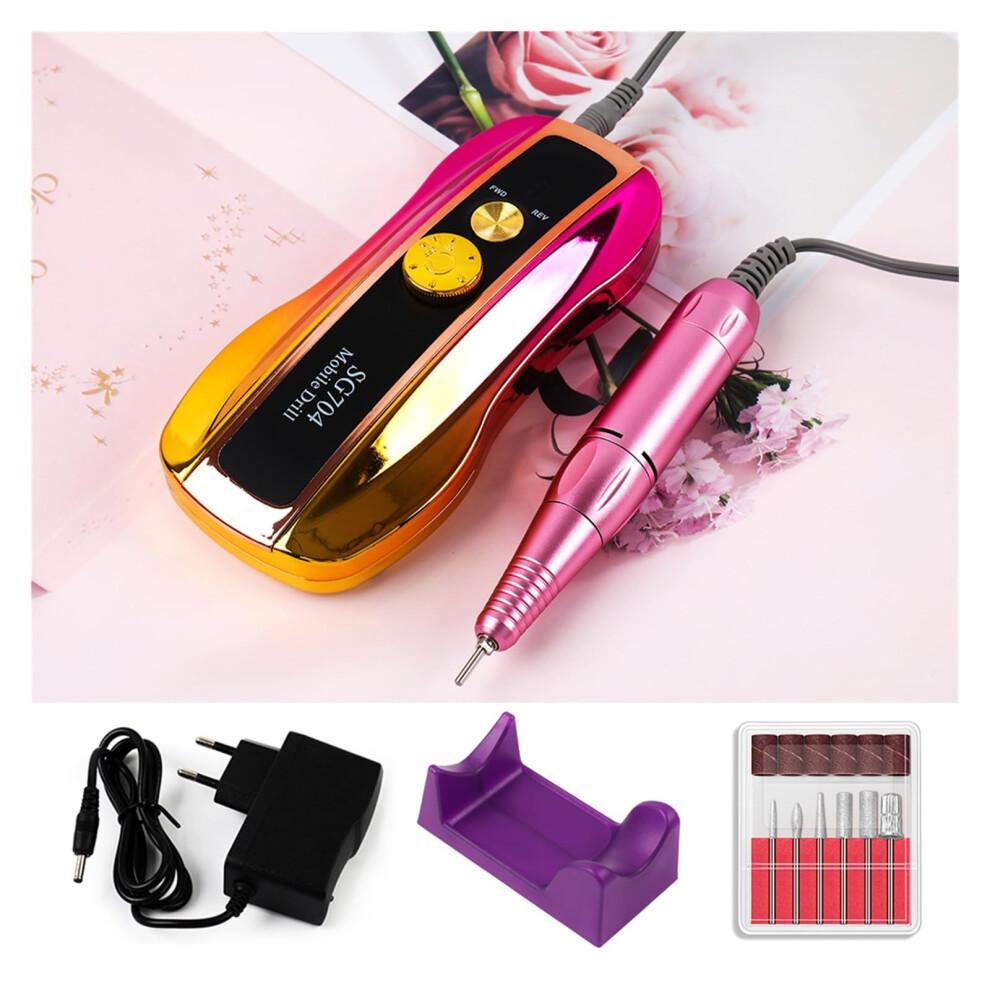 Electric Nail Drill 35000RPM Professional Rechargeable Nail Drill for Acrylic and Gel Nails with LCD