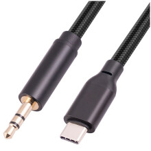 USB C til 3,5 mm lyd-aux-kabel for høyttaler og hodetelefoner, 3,5 mm stereokabel, 2 meter