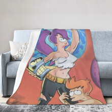 Futurama-Hoteldecke, Anime-Decke für Bett und Sofa, ultraweiche Fleecedecke für Schlaf- und Wohnzimmer, 152 x 127 cm