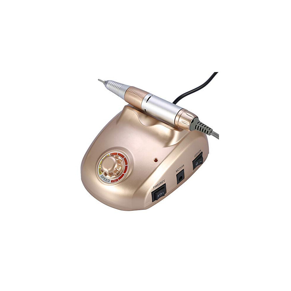 Gold Electric Nail Drill Kit 30000 Rpm Professional For Acrylic And Gel Nails Manicure Pedicure