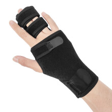 Protège-doigts Tomfoto avec attelle amovible, orthèse de soutien réglable pour 2 à 3 doigts, soulageant la douleur, main droite, usage à la