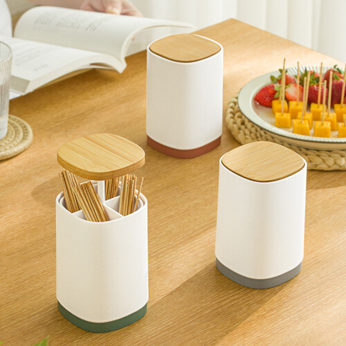 Toothpick Storage Container Holders Creativity Push-type Japanese-style Creative Japanese Style Automatic Dispenser 1