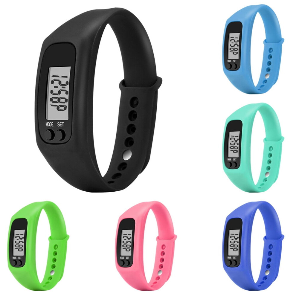 Welling Sport Running Silicone Pedometer Calorie Step Counter Digital Watch Bracelet