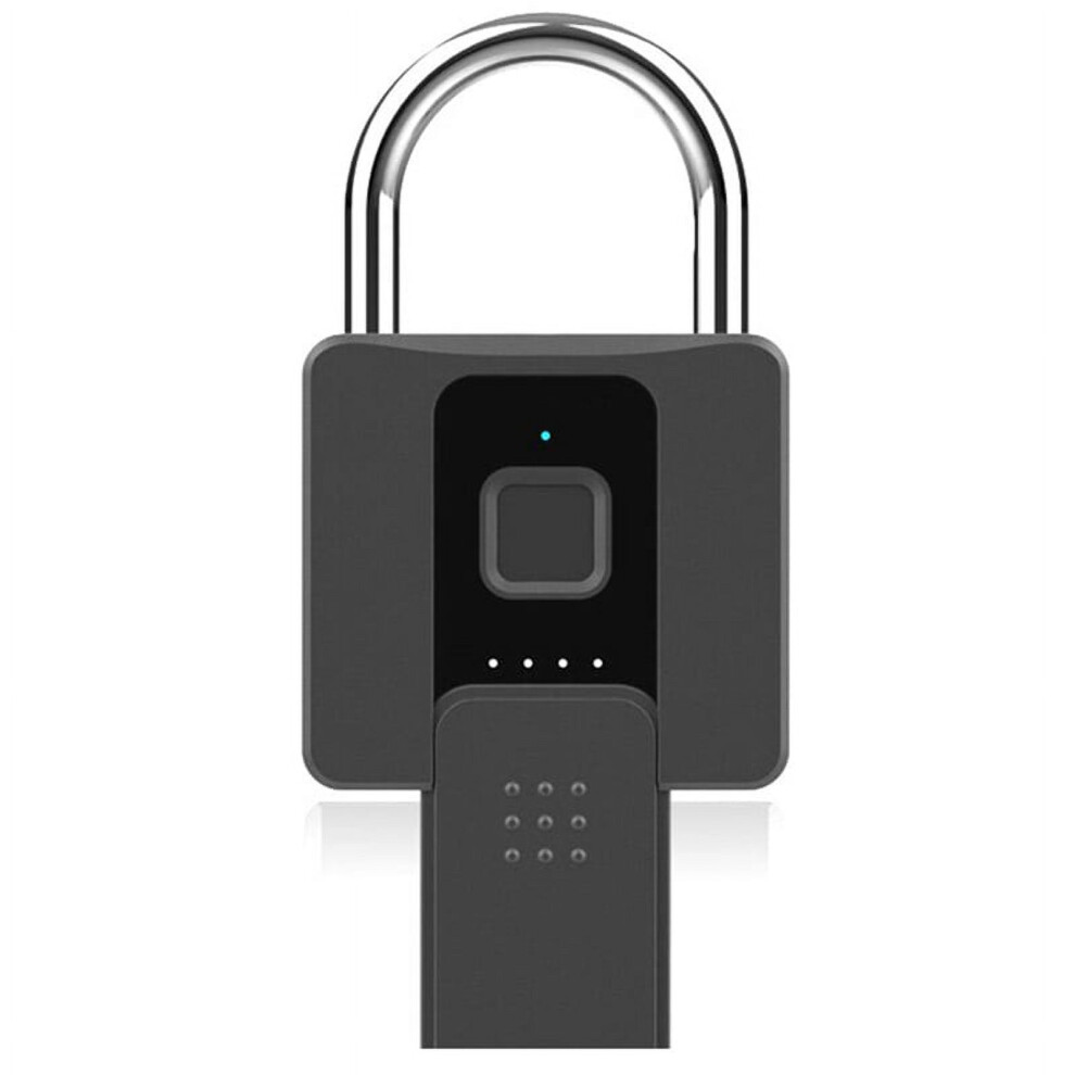 Warehouse Padlock Smart Fingerprint Padlock Waterproof App Remote Unlock Usb Charging Interface Burglar Lock 9085618773226