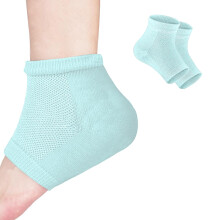 Gel Heel Socks for Women and Kids Heel Pain Relief and Moisturizing Support Spa Mint Green 1 Pair