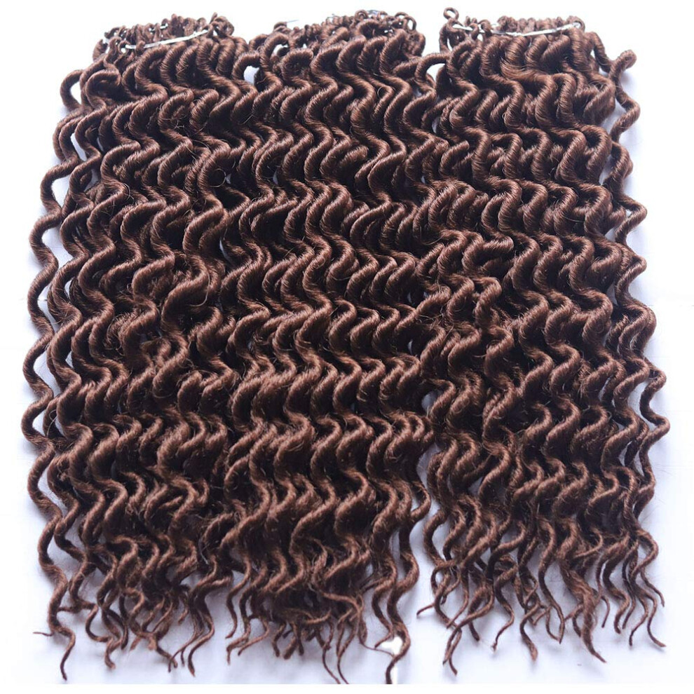 Unisex Curly Faux Locs Crochet Hair 14 Inch Color 27 Synthetic Goddess Locs Braids Naturallook Extensions