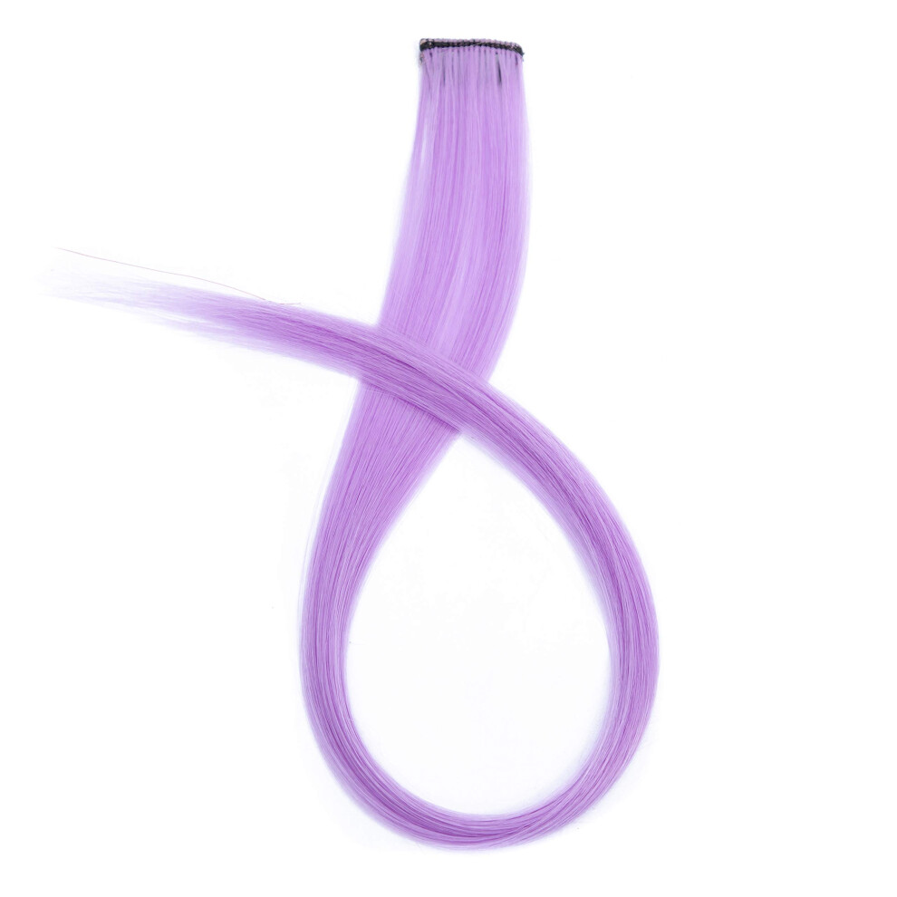 22 Inch Colored Clip in Synthetic Hair Extensions Heat Resistant Hairpiece for Cosplay Party