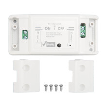 WiFi Smart Switch Module Draadloze afstandsbediening met spraakbediening Compatibel met Google Alexa Functie voor geprogrammeerde stroomaftelling