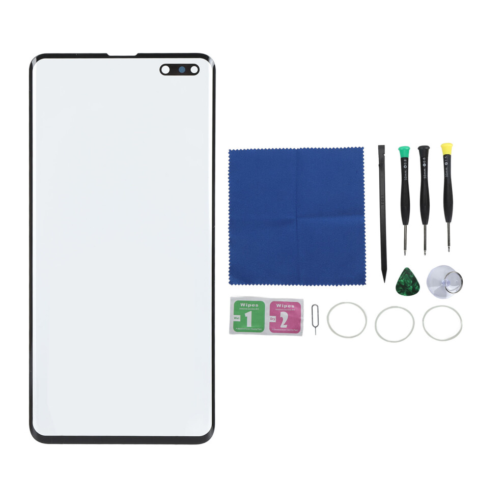 Outer Lens Glass For Samsung Galaxy S10 5G, Smudge Resistant With Oca Adhesive, Protective Eyesafe Layer, Extreme Hybrid Glass Protection For G977 Rep 9012494608960