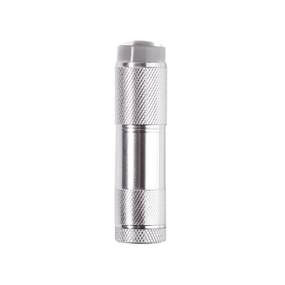 Silver Bright Aluminum Handheld Flashlights Compact And Portable Small Led Flashlight Torch For Night Reading Emergency Hurricane Camping Hiking Party Favor
