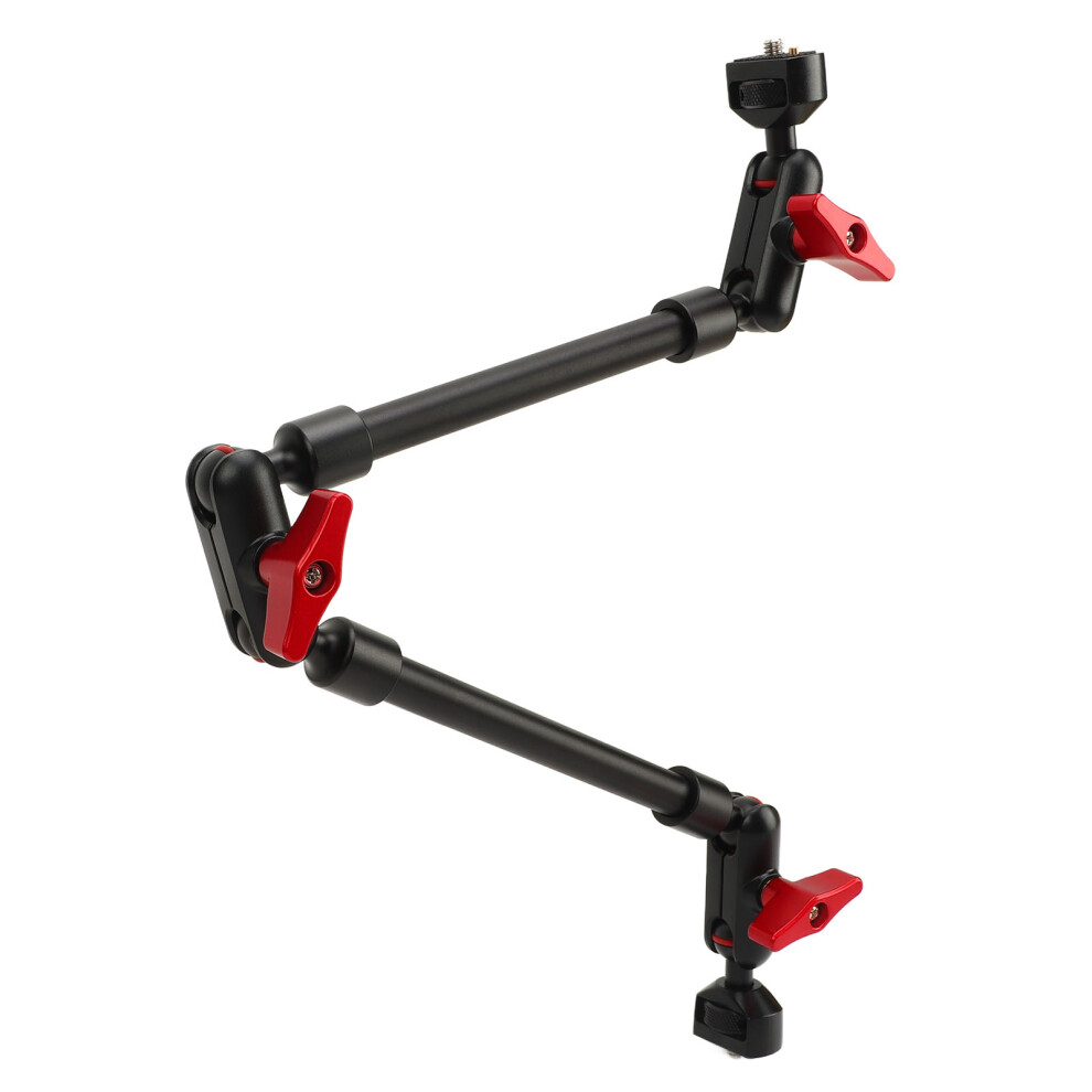 Articulating Friction Arm Mount With Double Ball Head, 360 Degree Rotating Magic Arm For Camera Phone Microphone, Aluminum Alloy Construction With 9439860515507