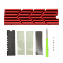 Eenvoudig te installeren koelblok voor M.2SSD, dubbelzijdig koelblok met thermische siliconen pad, aluminiumlegering, verzilverd, hoge koelprestaties.