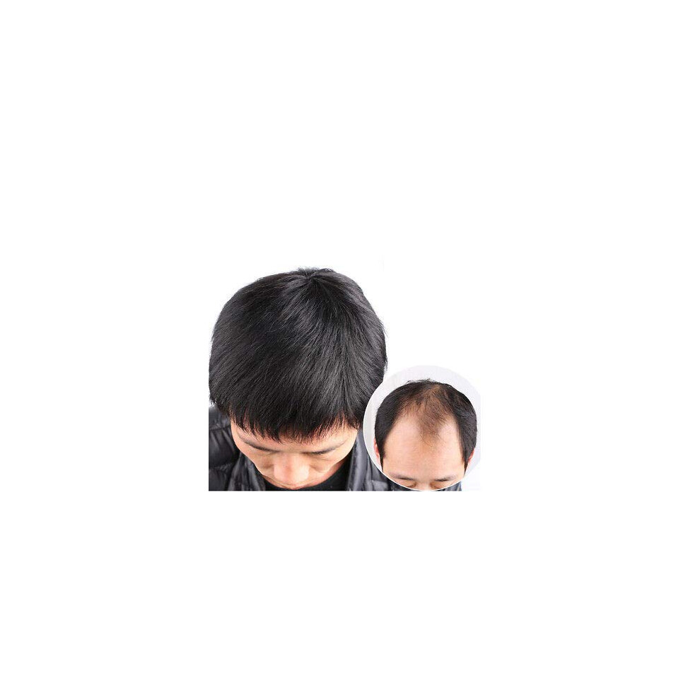 Unisex Black Men's Human Hair Toupee Natural Lace Base Clipin Wig With Natural Hairline C16cm