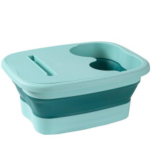 Foot Spa Bath with Foldable Tub, Massage Rollers and Slip Resistant Base for Pedicure (Green)