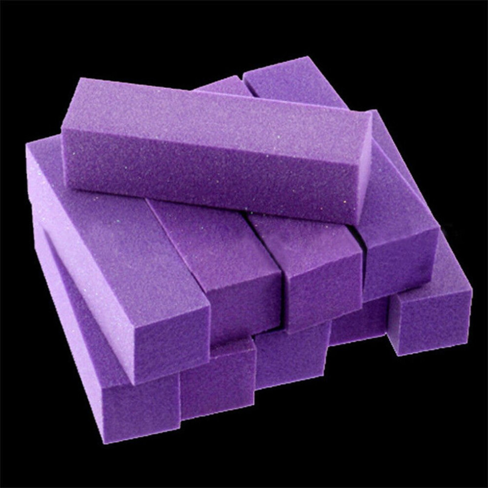 Purple 10 Pcs 4Sided Nail Buffer Block Set For Manicure Â Professional File And Shine Tool