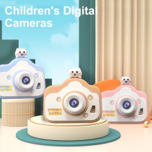 SUSUchens Kindercamera met cartoondesign, 4000W pixels, legt realistische scènes vast. Videocamera voor jongens, meisjes, tieners en studenten.