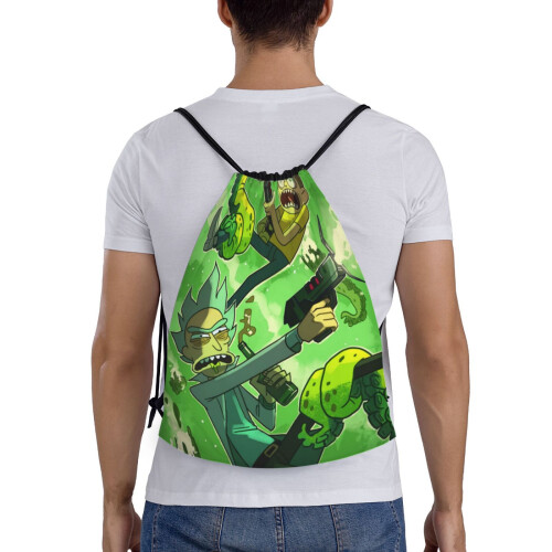 Τσάντα Rick And Morty Classic με κορδόνι, πτυσσόμενη, αθλητική, γυμναστικής, τσάντα με 1