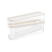 Yonrjhukm Contenitore stretto per frigorifero, porta laterale, vassoio per uova fresche di qualità alimentare, scatola per uova da cucina con