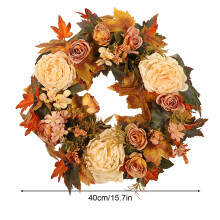 Ruhiku GW Decore com Guirlandas de Folhas de Bordo, Flores de Seda, Decoração para Casa, Guirlandas, Enfeite de Porta