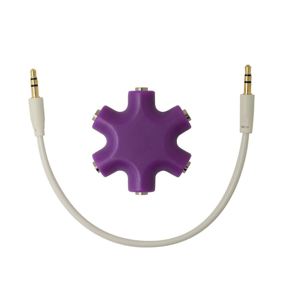 Mix Colors 3.5Mm Snowflake Shape 5 Way Stereo Audio Splitter Jack Earphone Headphone Adapter 9164030523197