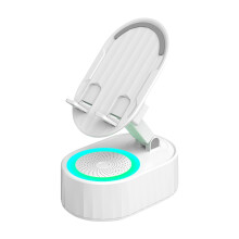 Bluetooth hangszóró sztereó basszussal és külső akkumulátorral, telefontartó állvány, HD surround hangzás otthonra/kültérre,