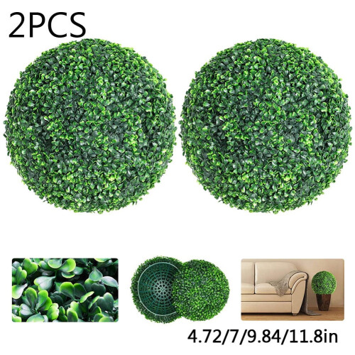 Yirtree2PCS5/7/10/12" Τεχνητές Μπάλες Πυξαριού Topiary - Προστασία από UV4 Ψεύτικες