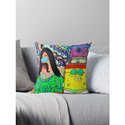 AIVO Hippie Spongebob Throw Μαξιλαροθήκες Θήκες Μαξιλαριού Θήκη Καναπέ Διπλής Όψης