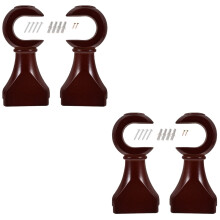 4 Pcs Curtain Rod Tray Valance Brackets Wood Holder Bed Room Decor Hooks Holders Rail