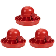 3 stuks plastic drinkfontein voor kuikens, waterdispenser voor pluimvee, voerbak voor kippen en andere vogels.
