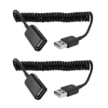 2X Cábla Oiriúntóra USB A Fireann go Baineann Cornaithe Bíseach 1M3FT
