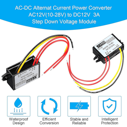 Módulo regulador de voltaje CA-CC de 12 V CA (10-28 V) a 12 V CC 2