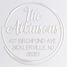 Round Custom Monogram Embosser, Personalized Embossing Seal Stamp, Hand Desk Embosser for Office 1.65 inch (Seal 5)