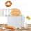 Φρυγανιέρα XIAOLE Oaster2Slice από ανοξείδωτο ατσάλι με υποδοχές αυτοκεντραρίσματος, 1