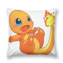 Funda de almohada Charmander de felpa, multitamaño, ultra cómoda, con diseño de cojín y funda protectora antimanchas.
