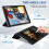 Capa de couro com suporte compatível com iPad 10ª/9ª/8ª/7ª/Pro 11" 10,5"/Air 5/4ª/3ª geração 3