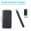Μαύρο Power Bank Φορητός φορτιστής 50000mAh με διπλή θύρα USB, συμβατός με iPhone, συμβατός με 2
