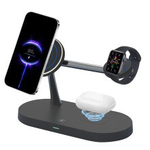 Ofertas da Cyber Monday 2024: Carregador sem fio Viflosae 5 em 1, compatível com iPhone, carregamento rápido de 15 W para celular, relógio e fones