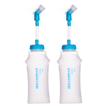 AFISHTOUR 2pcs 500ml TPU Soft Flask Collapsible Water Bottle for Hydration Pack for Running Hiking Cycling Climbi