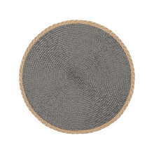 Round Braided Placemats, Table Mats, Washable Heat Resistant for Dining Table Non-Slip Indoor Outdoor Place Mats for Thanksgiving Christmas (Gray)