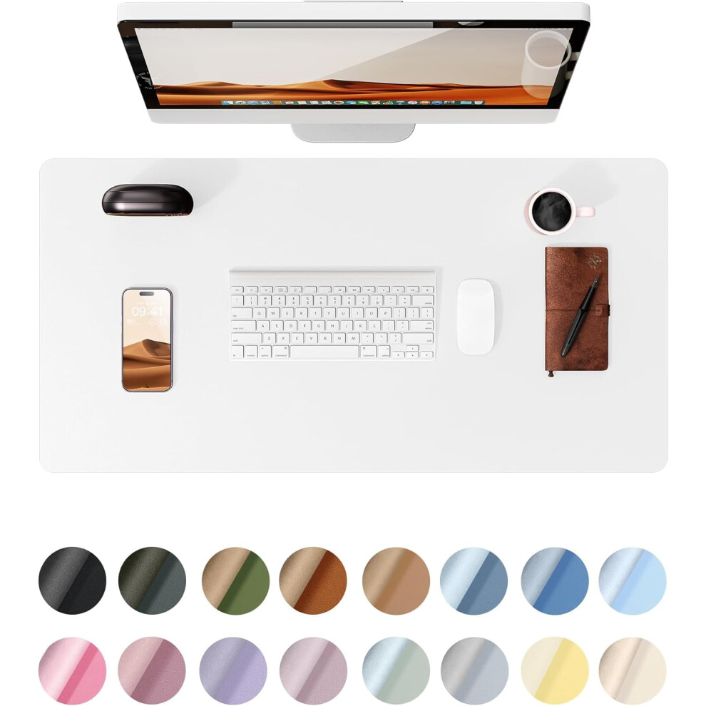 23.6" X 13.8" Pu Leather Desk Pad, Non-Slip Waterproof Protector Mat, Large Mouse Pad For Office & Home 9164030644328