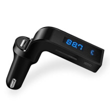 Transmissor FM Bluetooth para carro, modulador MP3/USB, preto, tamanho único.