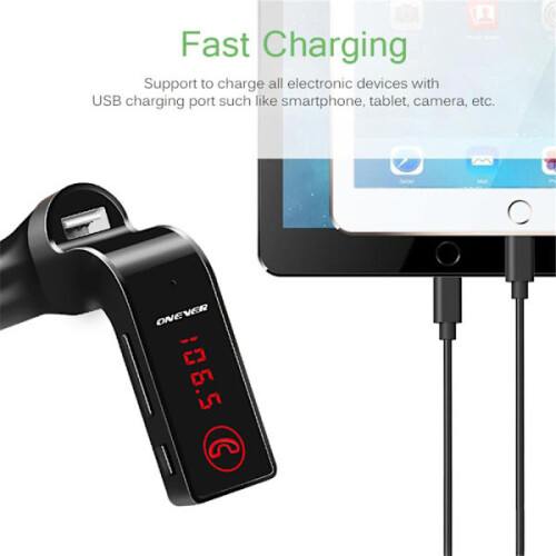 Bluetooth-Autoradio-FM-Transmitter/Modulator MP3USB schwarz Einheitsgröße 1